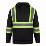 Adult Hi-Vis Pullover Hooded Sweatshirt