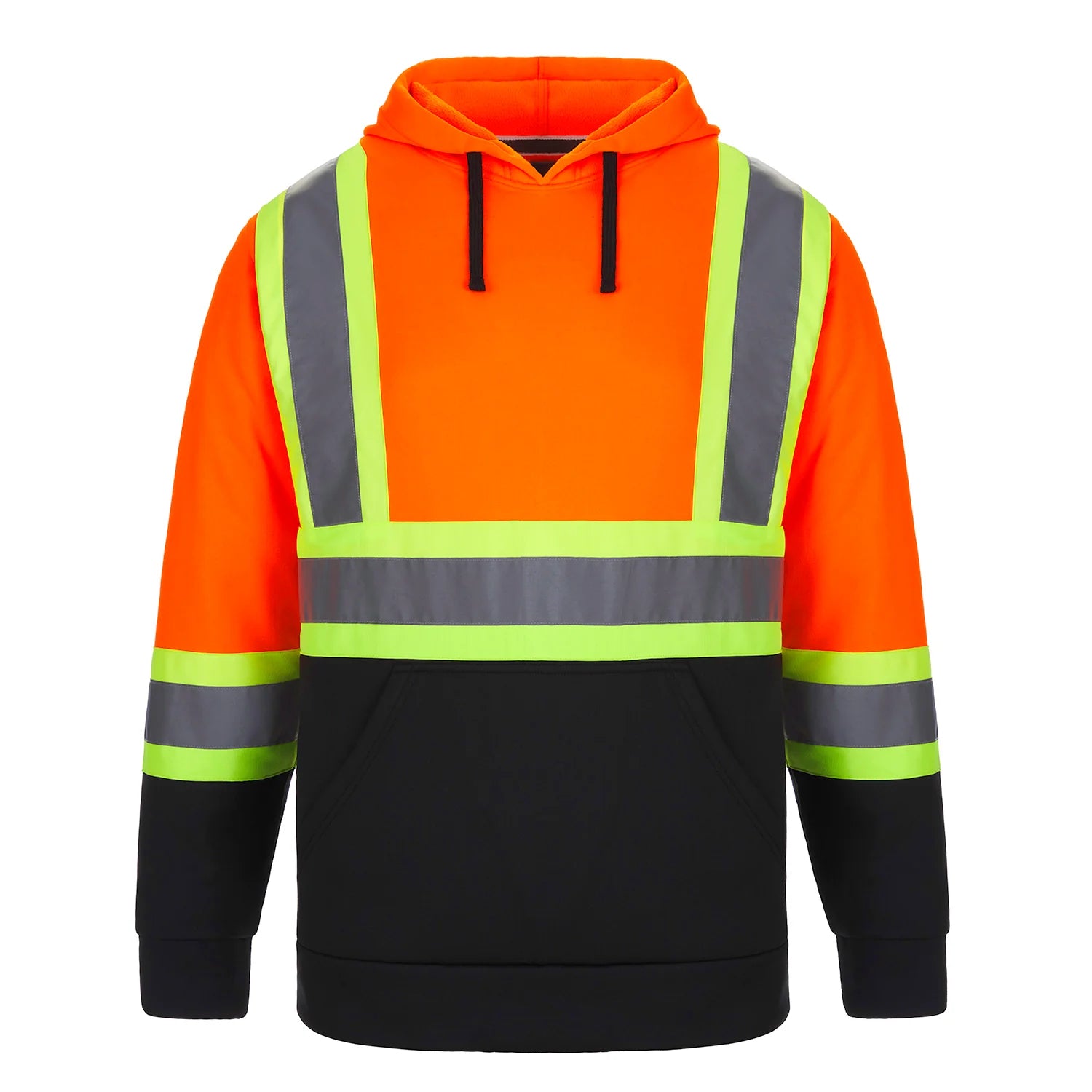 Adult Hi-Vis Pullover Hooded Sweatshirt