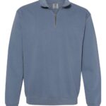 Garment-Dyed Quarter Zip Sweatshirt