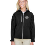Ladies Two-Layer Fleece Soft Shell Hooded Jacket Shop High Quality Products