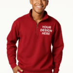 Garment-Dyed Quarter Zip Sweatshirt