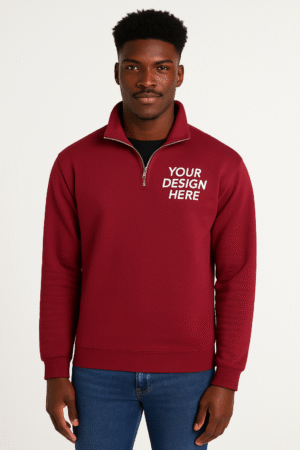 Nublend® Cadet Collar Quarter-Zip Sweatshirt
