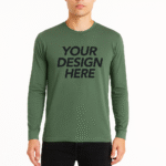 Unisex Sueded Long-Sleeve Crew