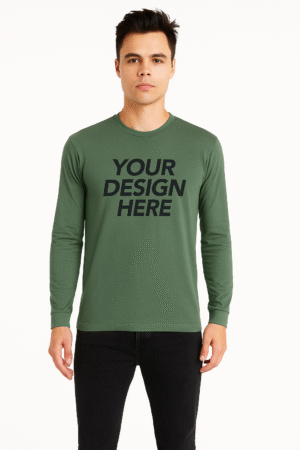 Unisex Sueded Long-Sleeve Crew