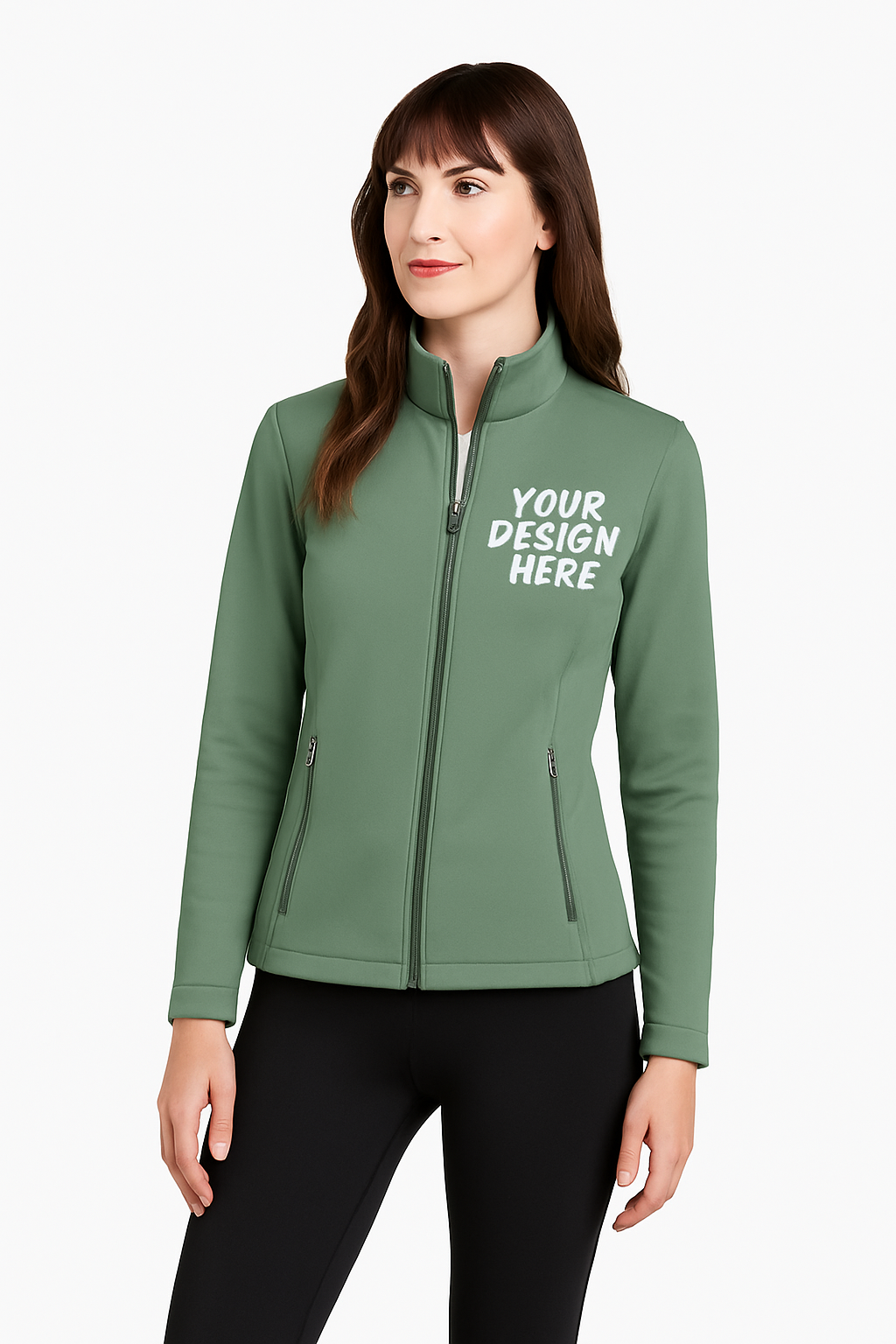 Ladies French Terry Performance Full Zip Sweatshirt