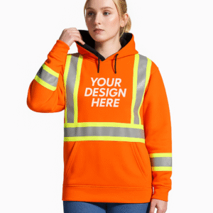 Adult Hi-Vis Pullover Hooded Sweatshirt