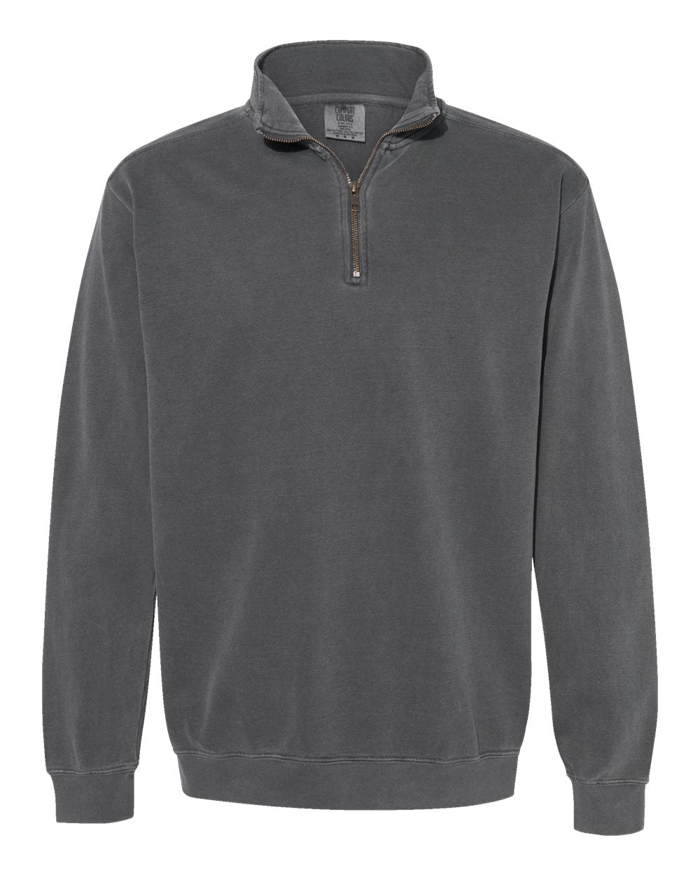 Garment-Dyed Quarter Zip Sweatshirt