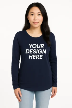 Custom Pro Spun Long Sleeve Women’s T-Shirt – Laichi