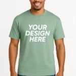 Garment-dyed heavyweight custom t-shirt for men print on demand