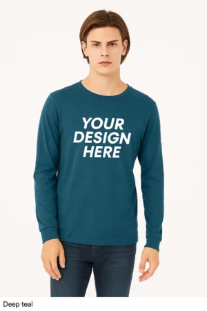 Heather CVC Long Sleeve Tee | Custom Print on Demand