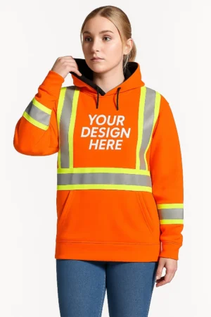 Custom Hi-Vis Safety Hoodie with Logo Printing – Laichi