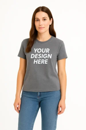 Laichi Heather CVC Women’s Tee – Print on Demand Custom Shirt