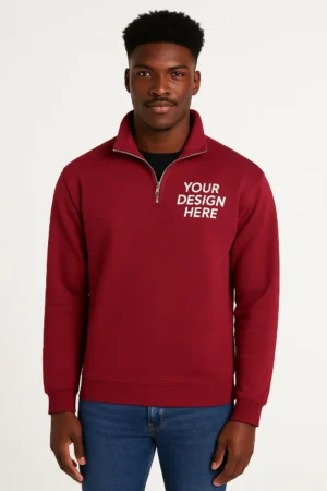 Nublend® Cadet Collar 1/4 Zip Sweatshirt | Laichi Custom Apparel