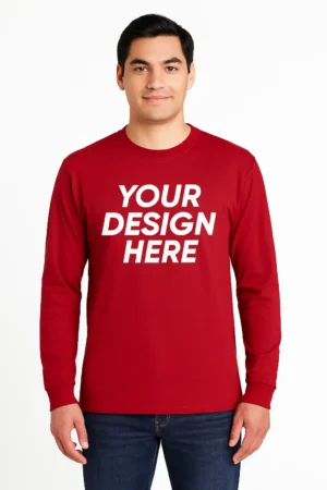 Personalized Heavyweight Long Sleeve Shirt for Men