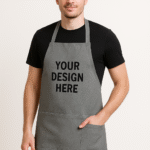 Cotton Canvas Apron with Pocket