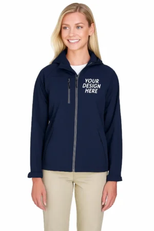 Custom Women's Hooded Soft Shell Fleece Jacket