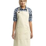 Cotton Canvas Apron with Pocket