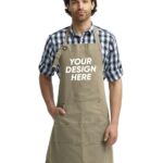Cotton Canvas Apron with Pocket