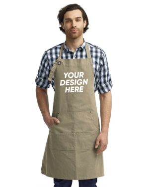 Cotton Canvas Apron with Pocket