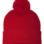 Pom-Pom Cuffed Beanie