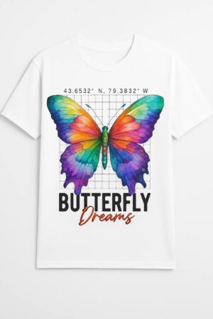 Rainbow Butterfly Tee